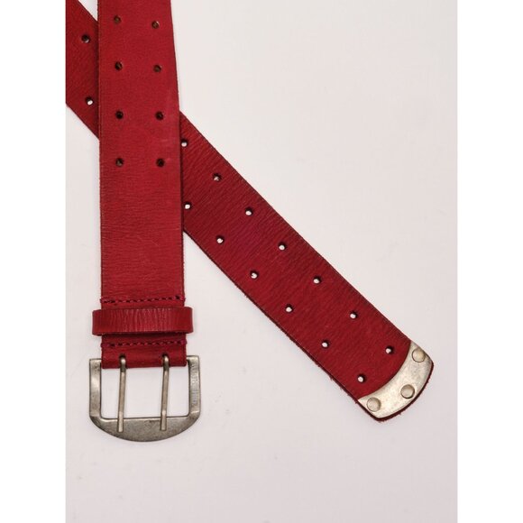 FREE PEOPLE We The Free Double Cross Belt / Crimson
